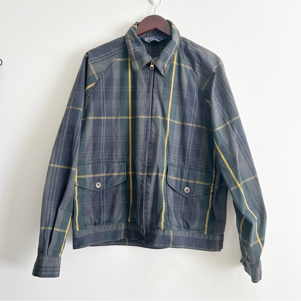 Polo by Ralph Lauren Vintage Men’s Lightweight Plaid Jacket Size L EUC